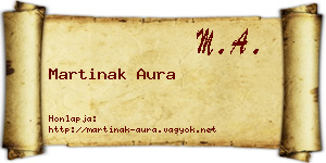 Martinak Aura névjegykártya